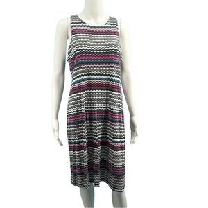 Athleta Modal Nomadic Chevron Santorini Dress Size Large Tall